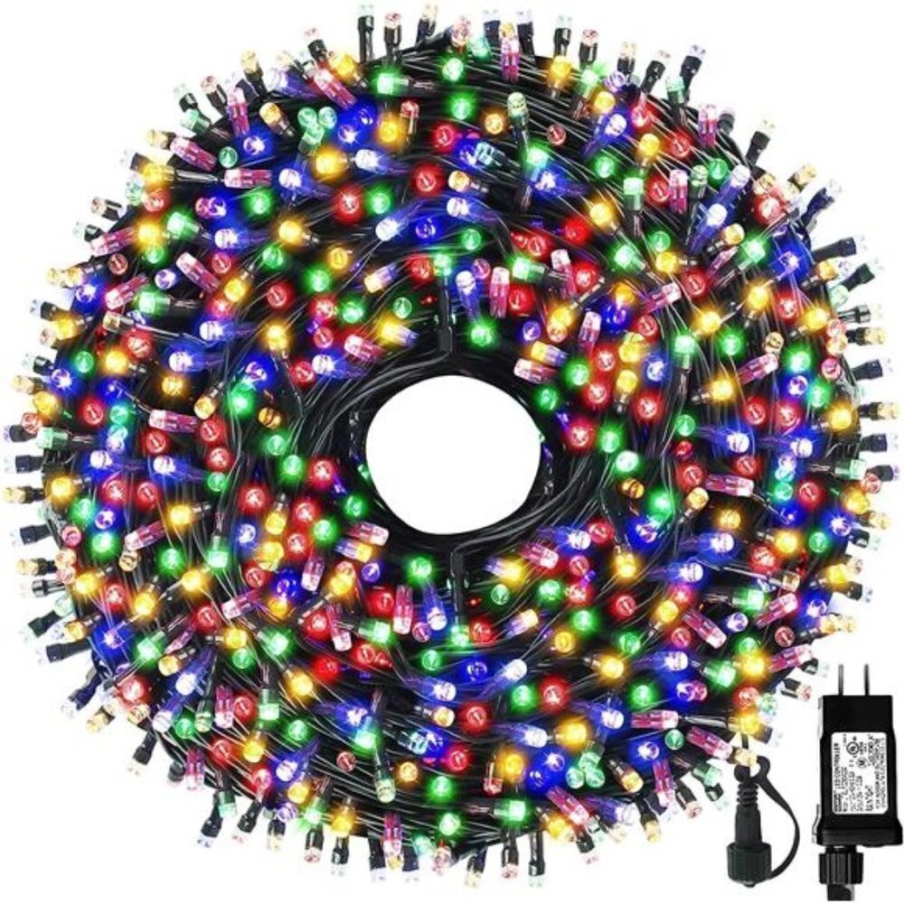 Outdoor String Lights 105FT 300LED Multi-Color 8 Modes